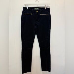 Lauren Ralph Lauren Active Navy Corduroy Gold Zipper Pants Size 4